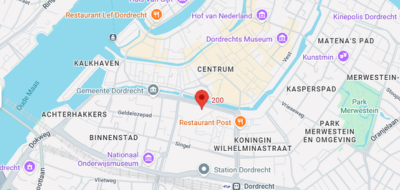 Google Maps route Dordthuis (adres IBD)